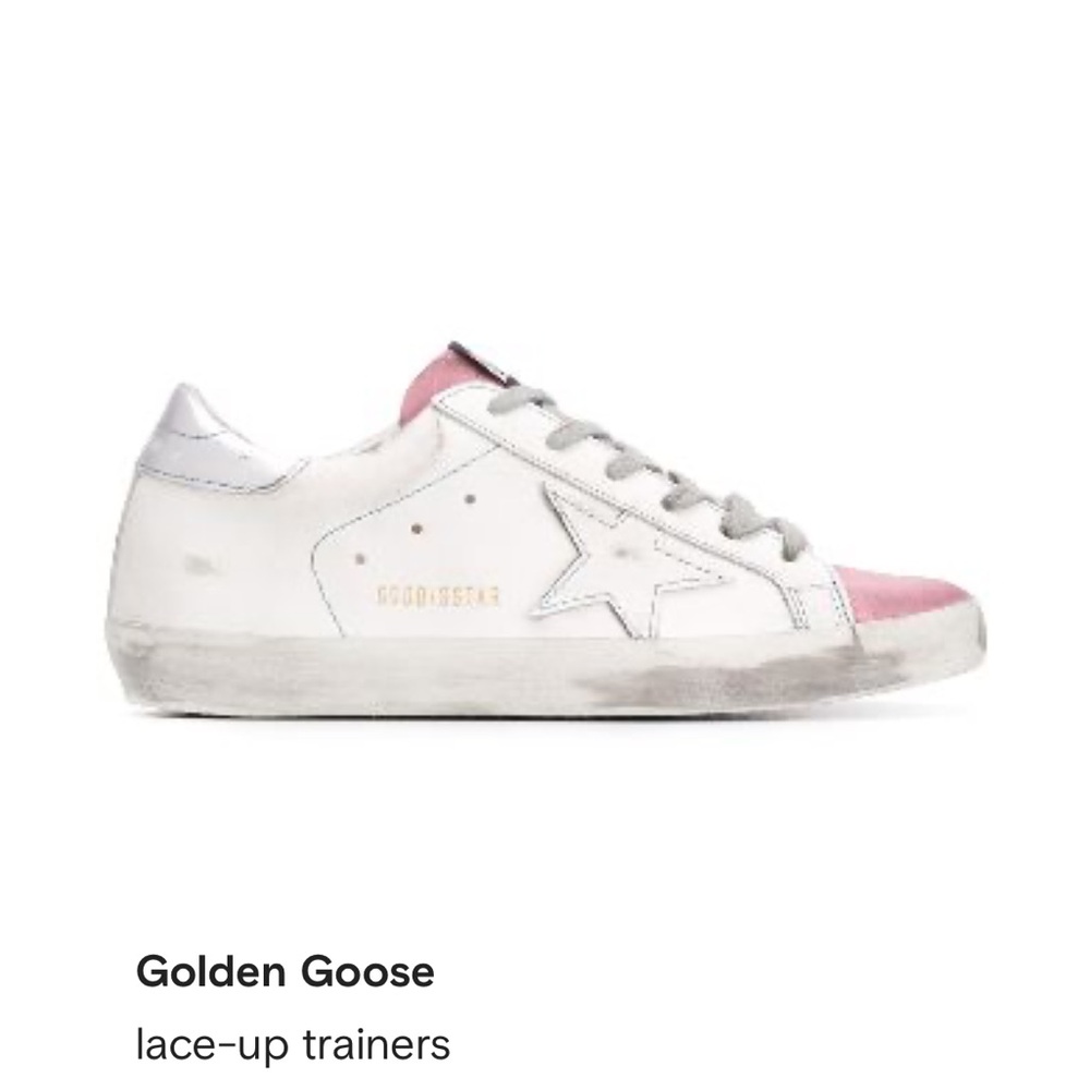 Golden Goose Superstar White Leather Pink Suede sneakers